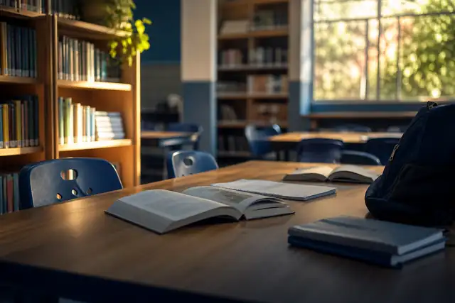 Ambiente de estudo Livros Colégio